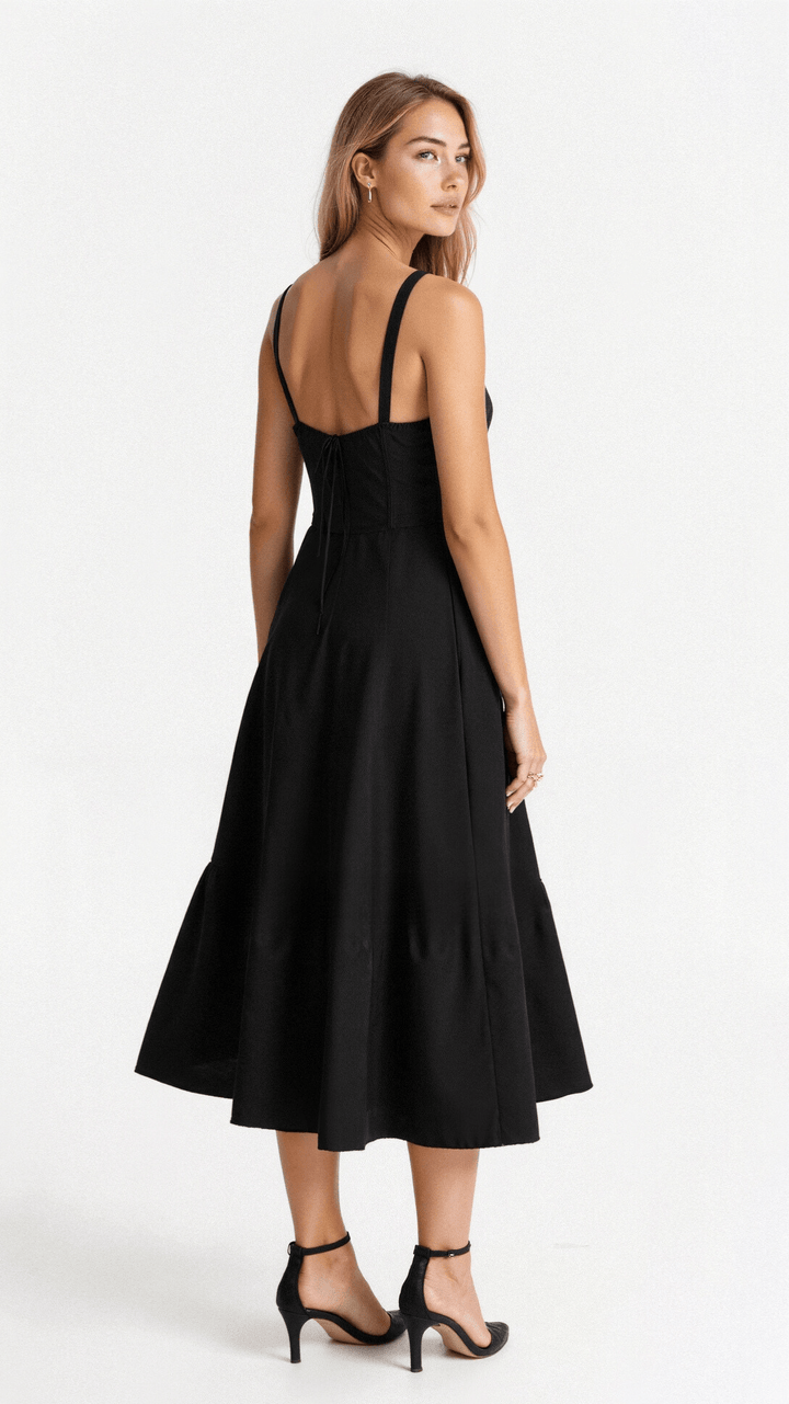 Robe Midi Corsetée Femme
