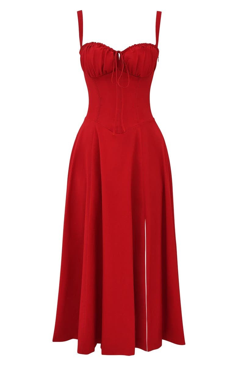 Robe Midi Corsetée Femme