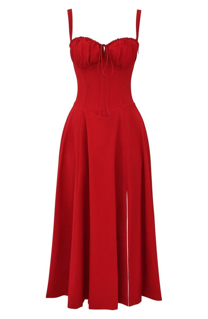Robe Midi Corsetée Femme