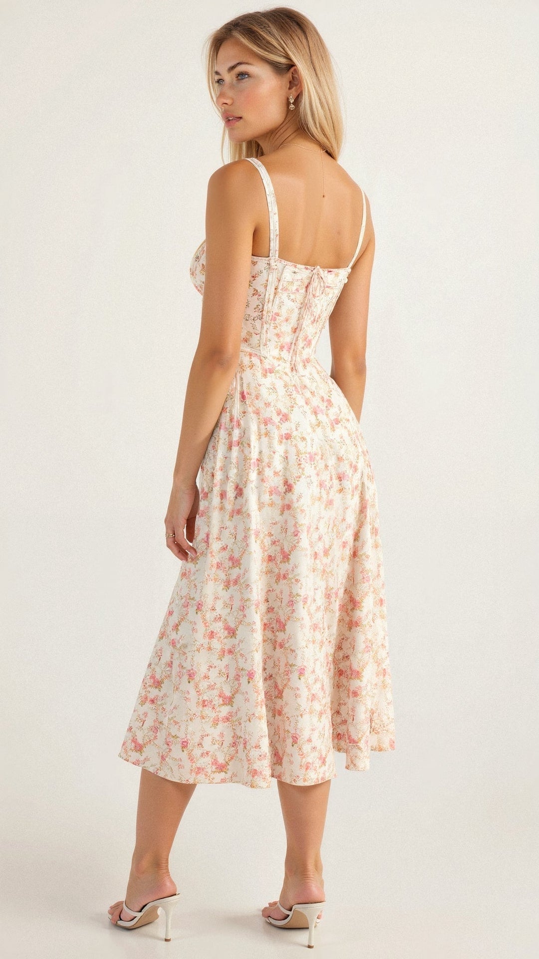 Robe Midi Corsetée Femme