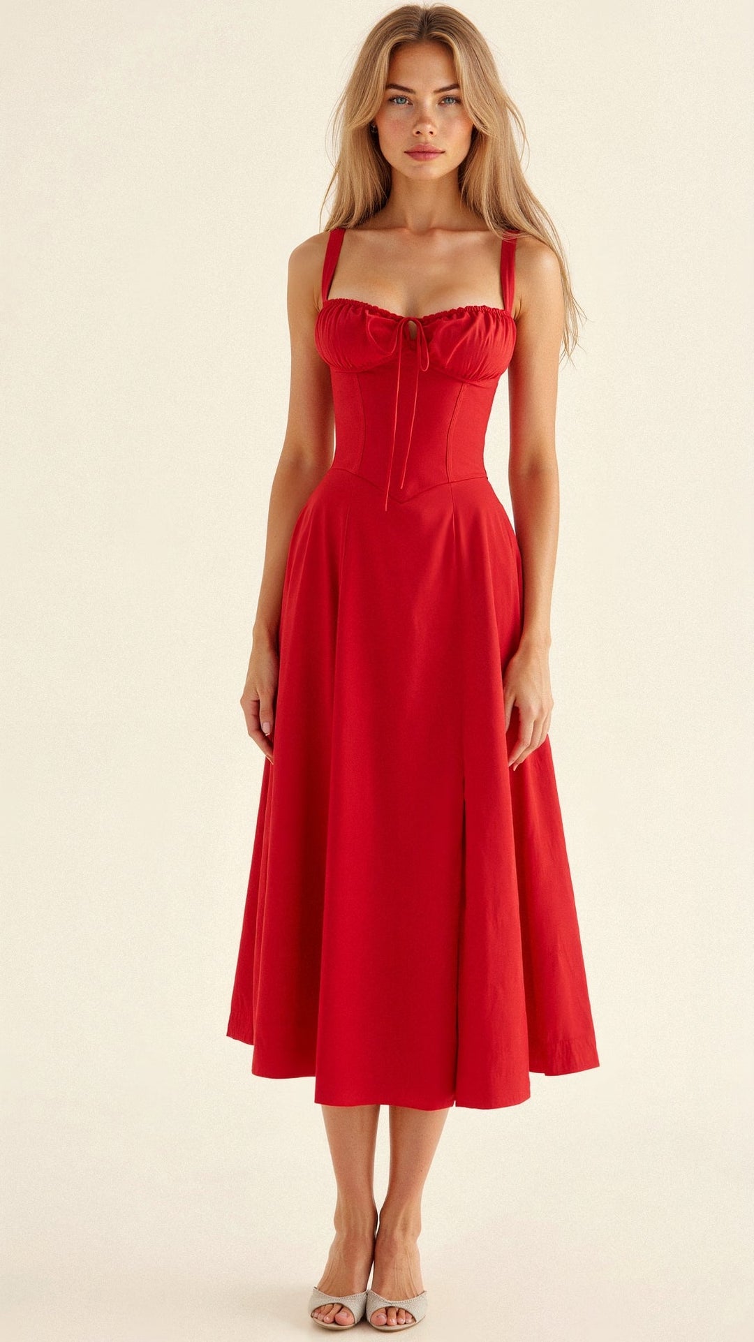 Robe Midi Corsetée Femme