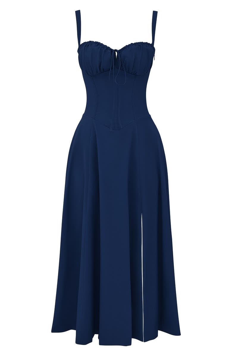 Robe Midi Corsetée Femme