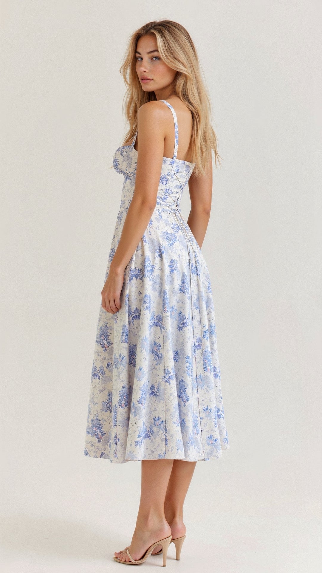 Robe Midi Corsetée Femme