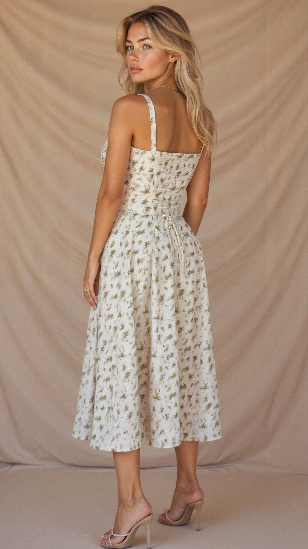 Robe Midi Corsetée Femme