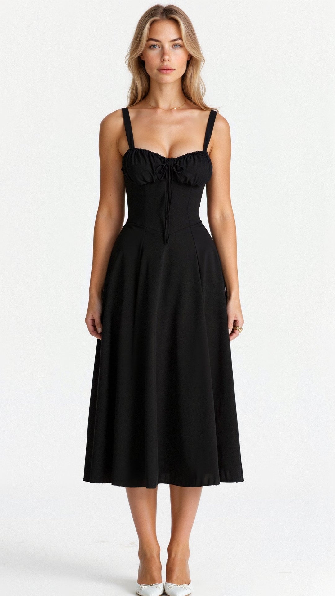 Robe Midi Corsetée Femme