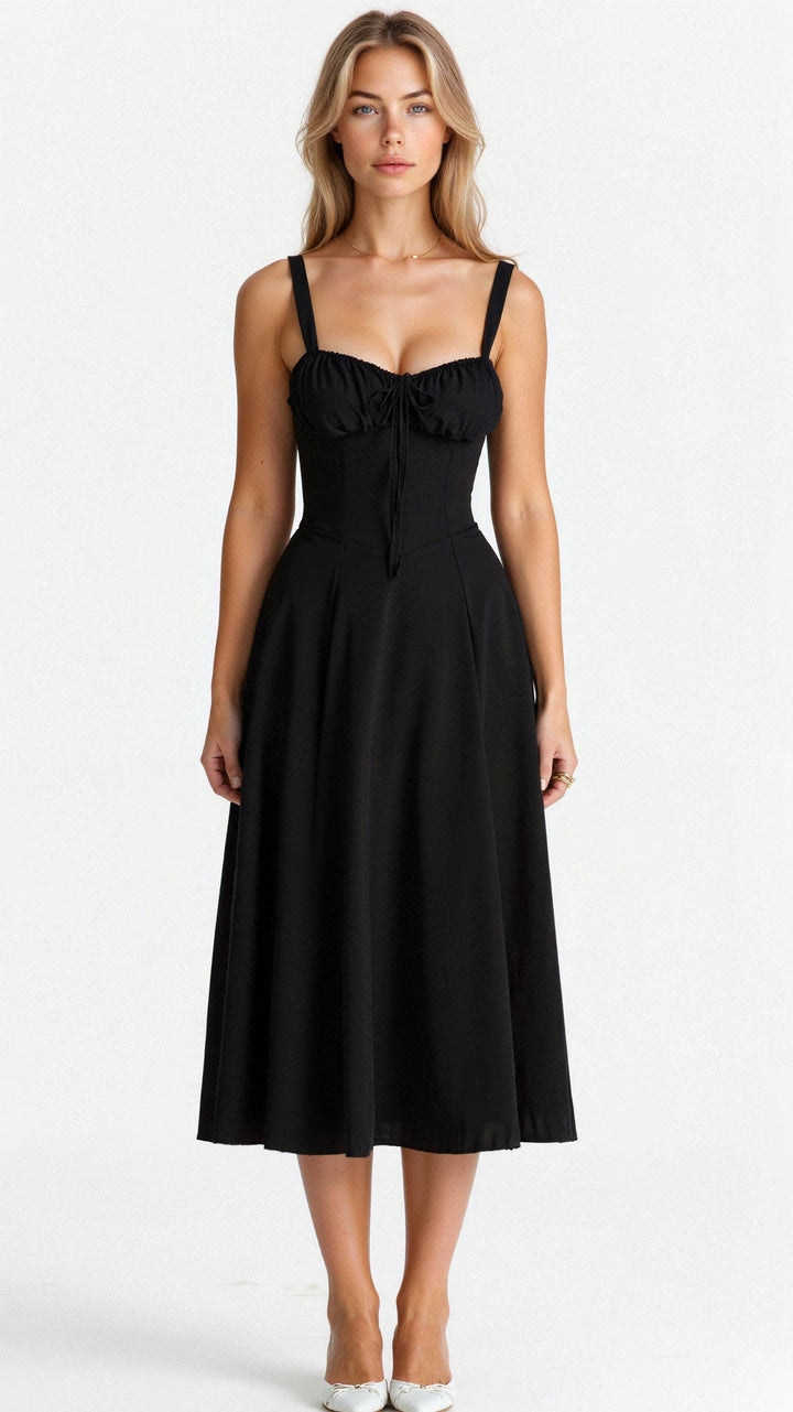 Robe Midi Corsetée Femme
