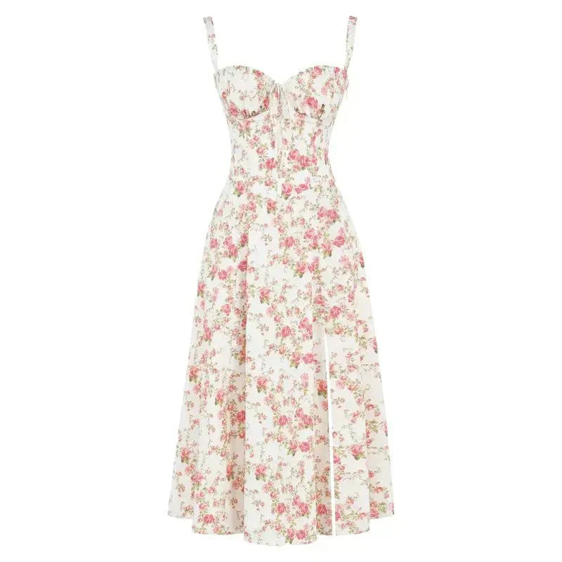 Robe Midi Corsetée Femme