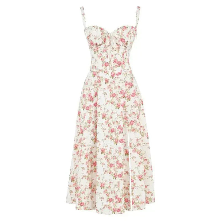 Robe Midi Corsetée Femme