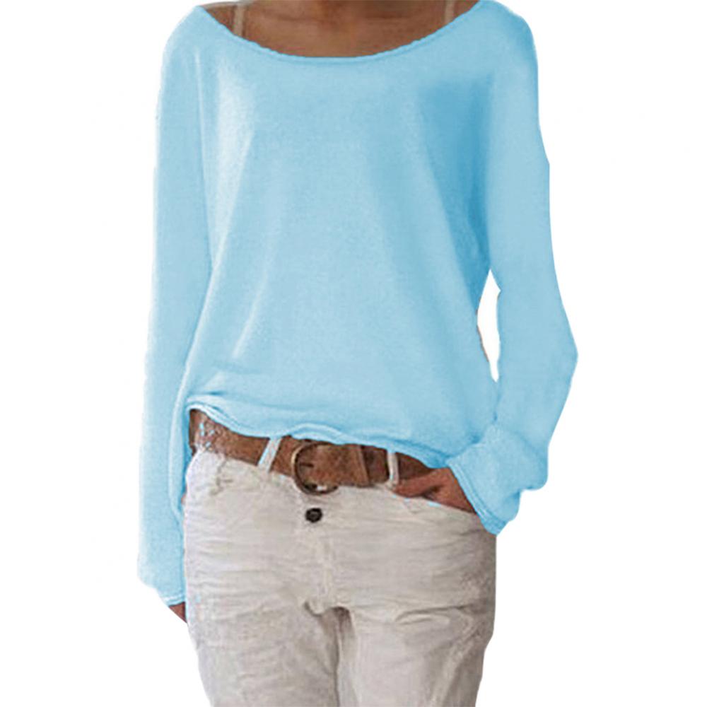 Pull en Maille à Col Rond et Coupe Ample Pour Femme