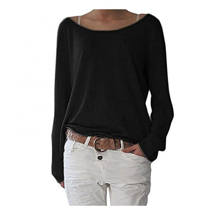 Pull en Maille à Col Rond et Coupe Ample Pour Femme
