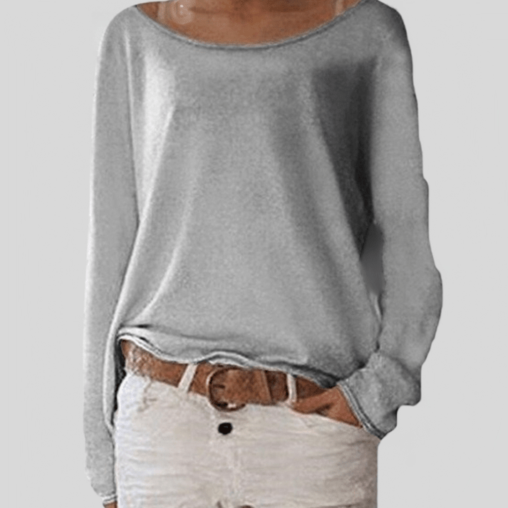Pull en Maille à Col Rond et Coupe Ample Pour Femme