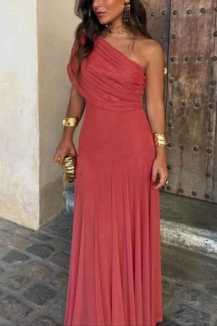 Robe Longue Femme Épaule Dénudée Cérémonie