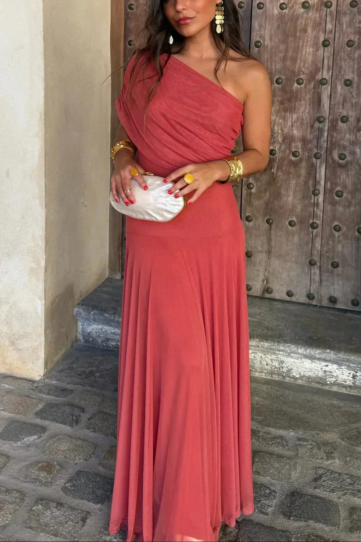 Robe Longue Femme Épaule Dénudée Cérémonie