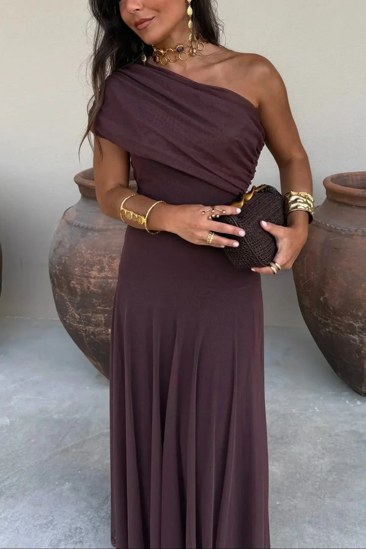 Robe Longue Femme Épaule Dénudée Cérémonie