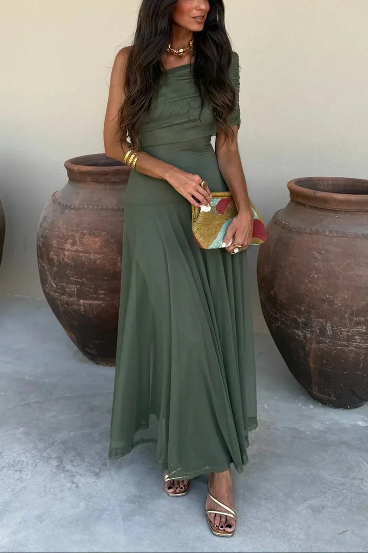 Robe Longue Femme Épaule Dénudée Cérémonie