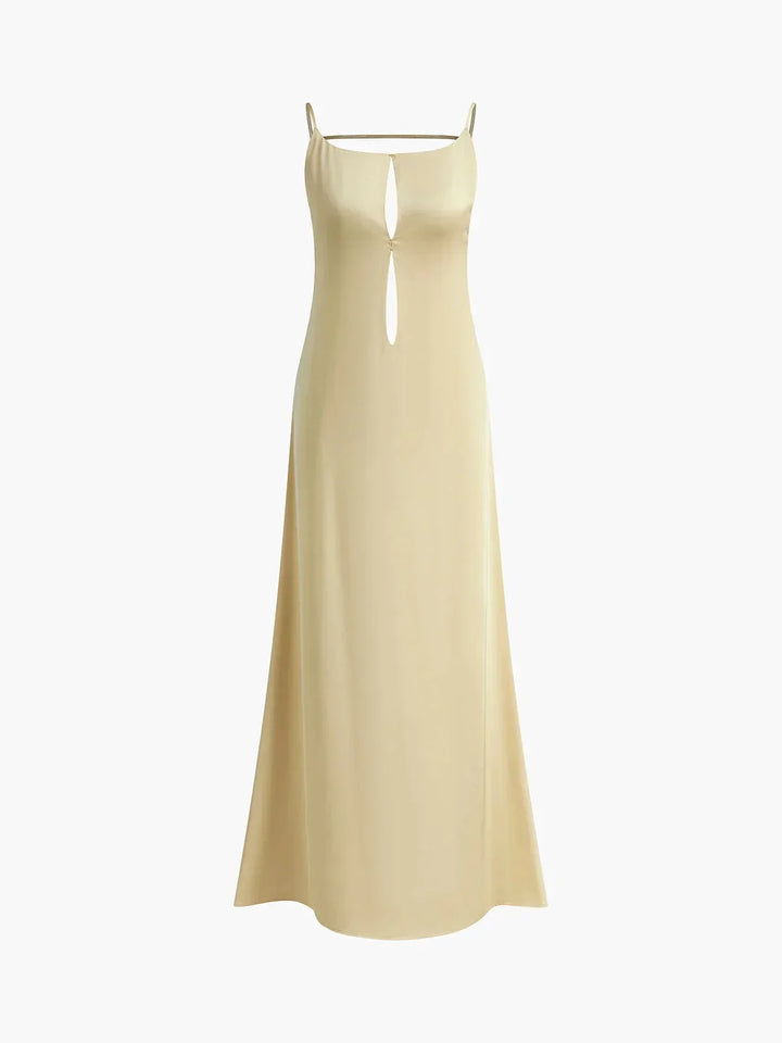 Robe Maxi Satinée Femme Dos Nu Soirée
