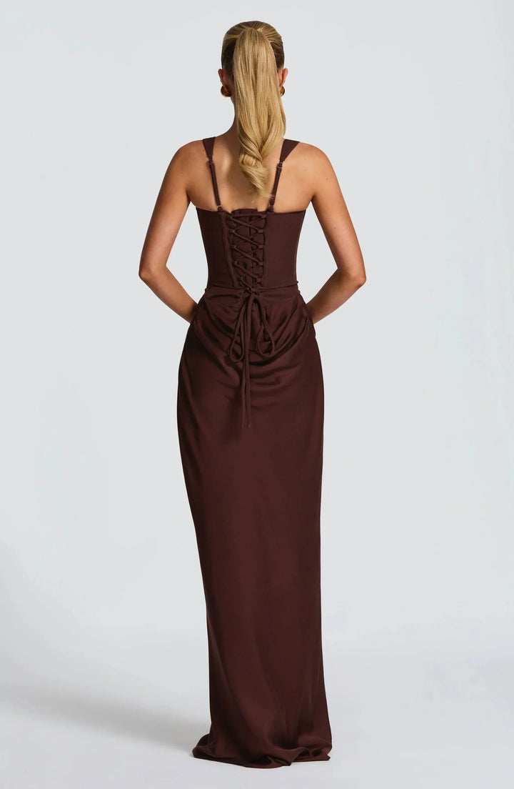 Robe Longue Jersey Femme Dos Nu Bretelles Fines