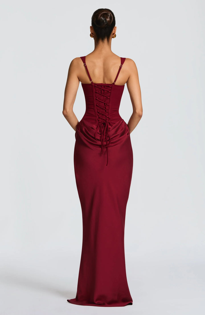Robe Longue Jersey Femme Dos Nu Bretelles Fines