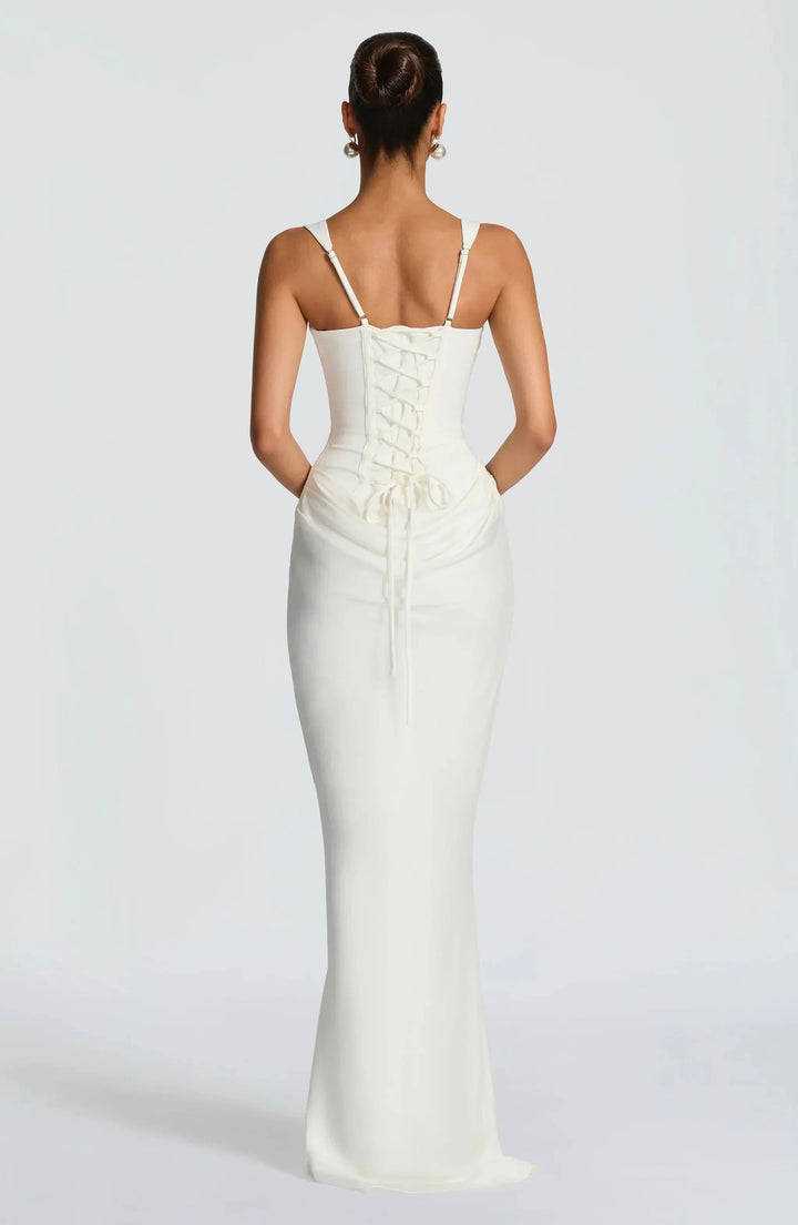 Robe Longue Jersey Femme Dos Nu Bretelles Fines