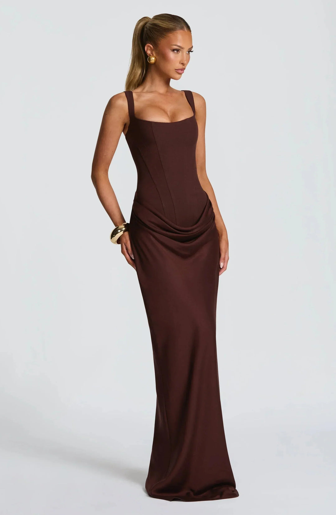 Robe Longue Jersey Femme Dos Nu Bretelles Fines