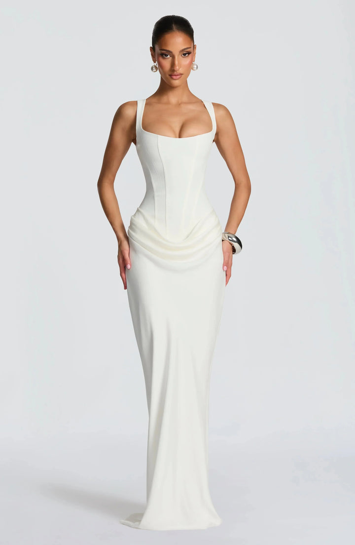 Robe Longue Jersey Femme Dos Nu Bretelles Fines