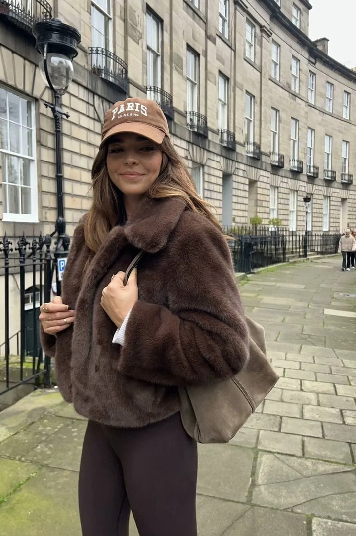 Women's Winter Coat with Faux Fur Collar
