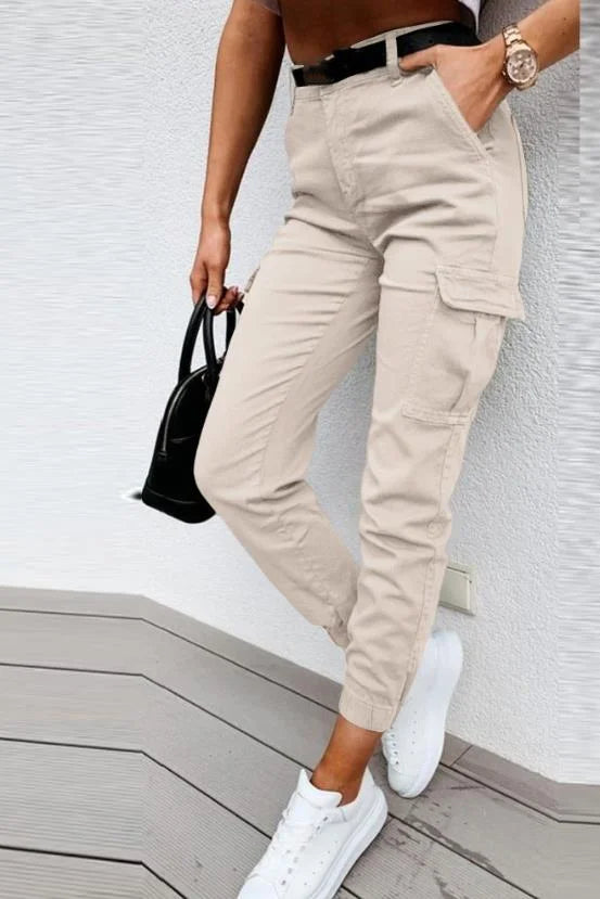Calças Cargo Mulher Multibolsos Casual