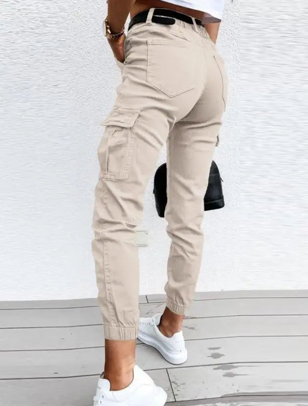 Calças Cargo Mulher Multibolsos Casual