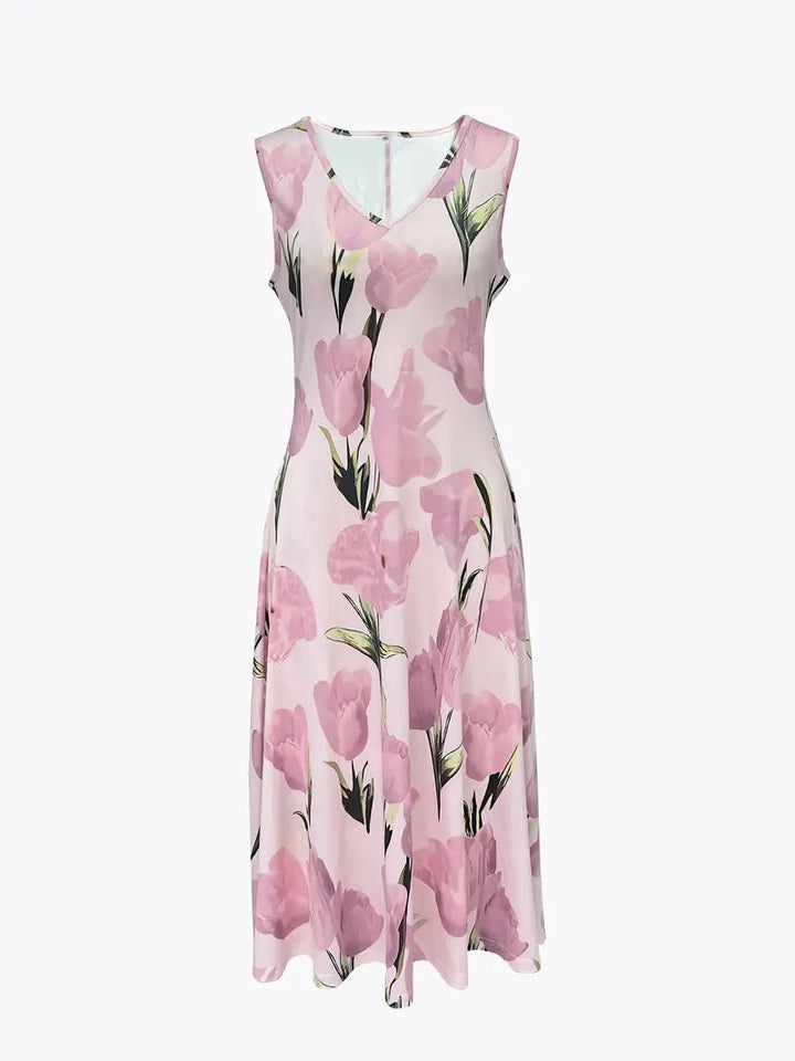 Ensemble Robe Midi à Motif Floral et Boléro Court Pour Femme