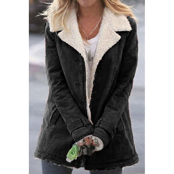 Manteau D’hiver Pour Femme En Similicuir Suédé Doublé En Sherpa