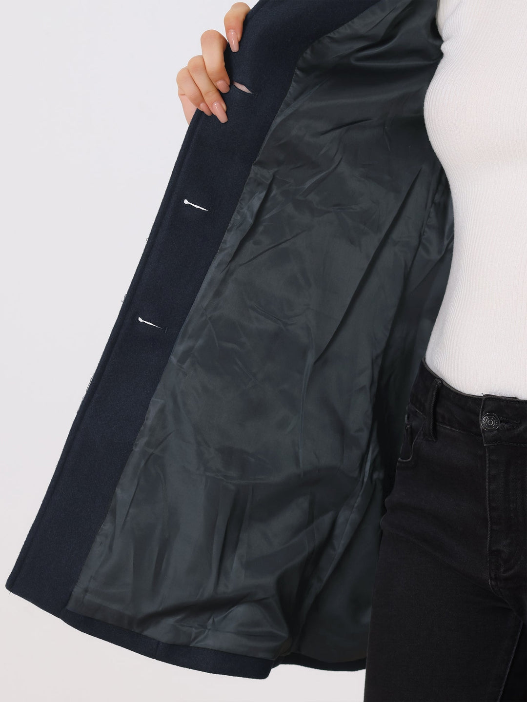 Trench-Coat D'hiver Mi-Long et Cintré Pour Femme
