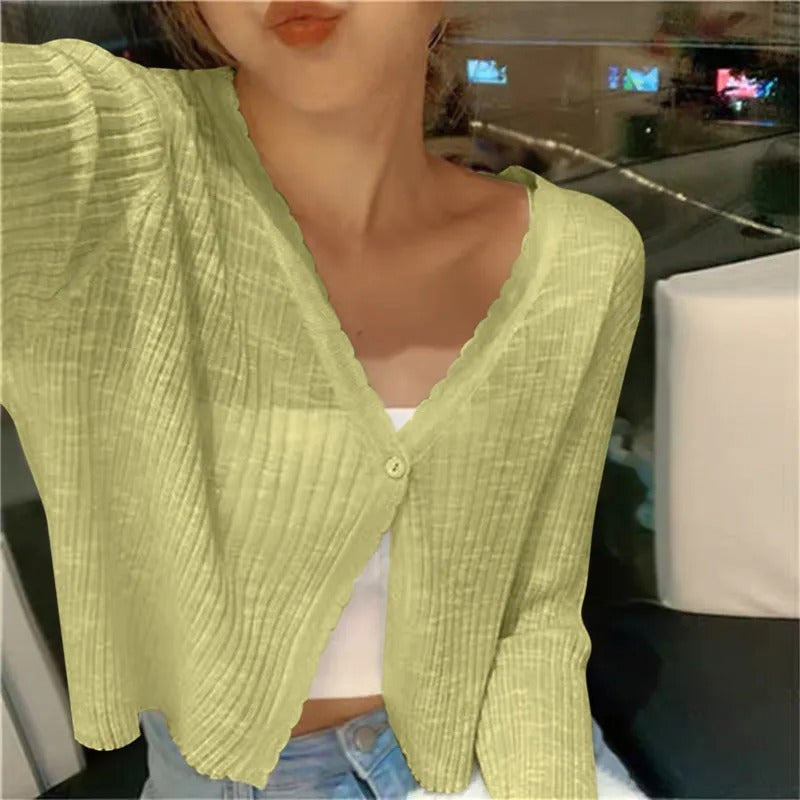 Cardigan Léger en Maille Femme