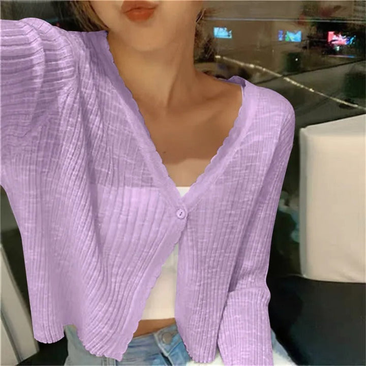 Cardigan Léger en Maille Femme