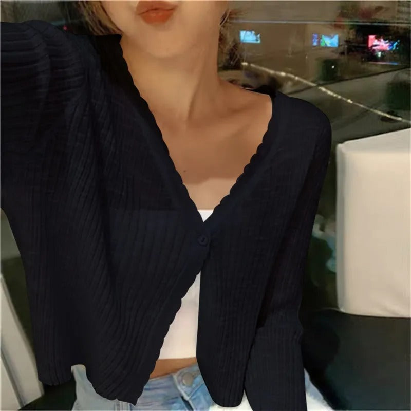 Cardigan Léger en Maille Femme