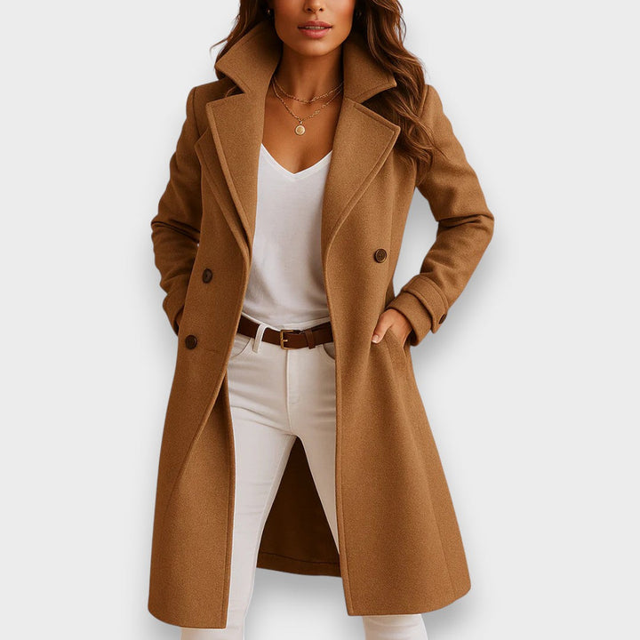 Women's Classic Long Double-Breasted Coat