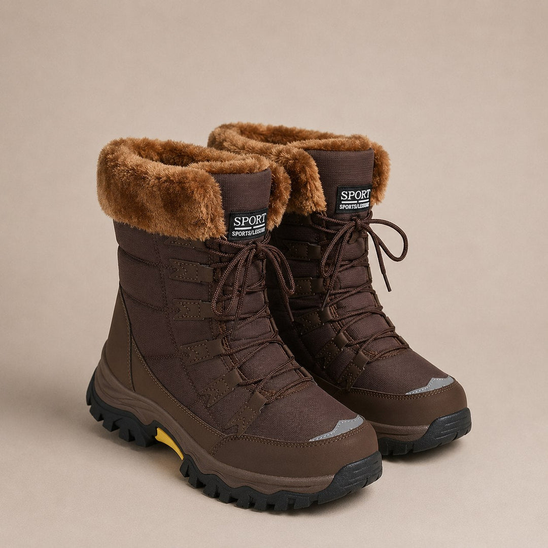 Waterproof Women's Winter Snow Boots with Faux Fur Lining